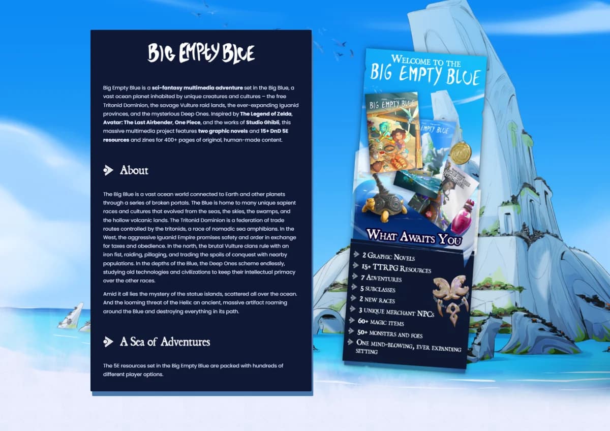 Website Universe section